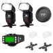 Pixel x800 N Pro Flash Speedlite Kit für Nikon DSLR - [2 * x800 N Pro iTTL Flash Speedlite] + [1 * King Pro Blitzauslöser Transceiver] + [1 * Nikon Objektivrückdeckel] und Zubehör-08